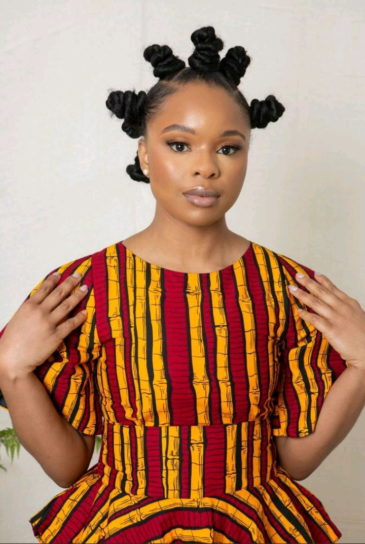 Tukwasi African Print Women's Top