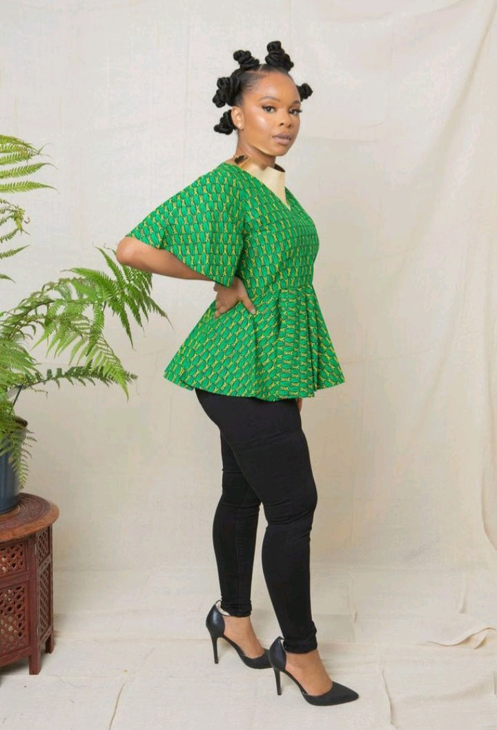 Sharae African Print Women's Top