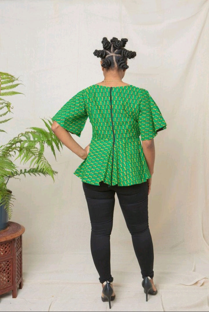 Sharae African Print Women's Top