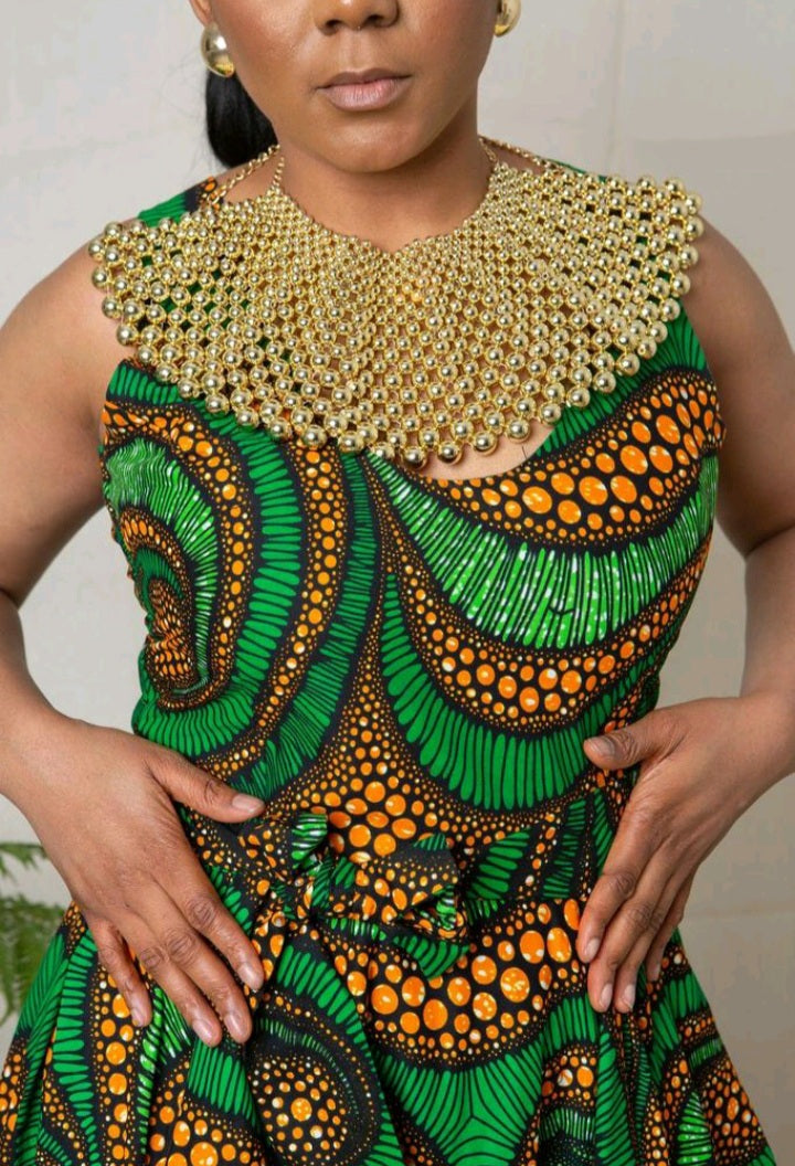 Chenemi Maxi African Print Dress