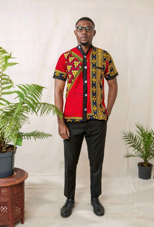 Ifeanyi Men African Print Shirt