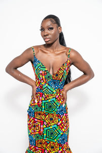Ronke African Print Mermaid Dress