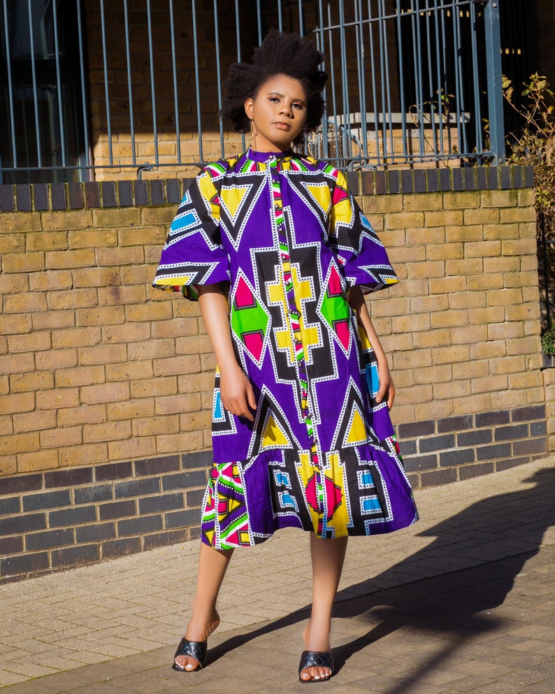 Maame African print dress