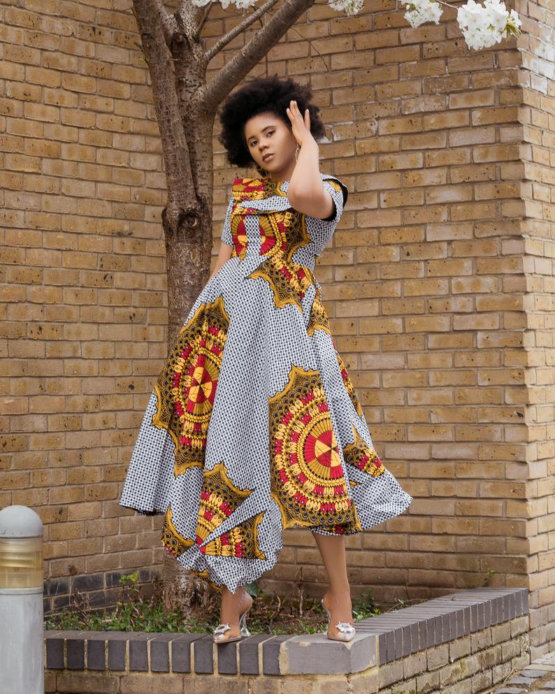 Yetunde African print dress