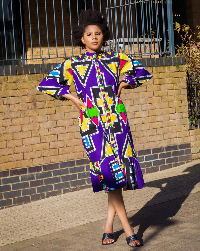 Maame African print dress