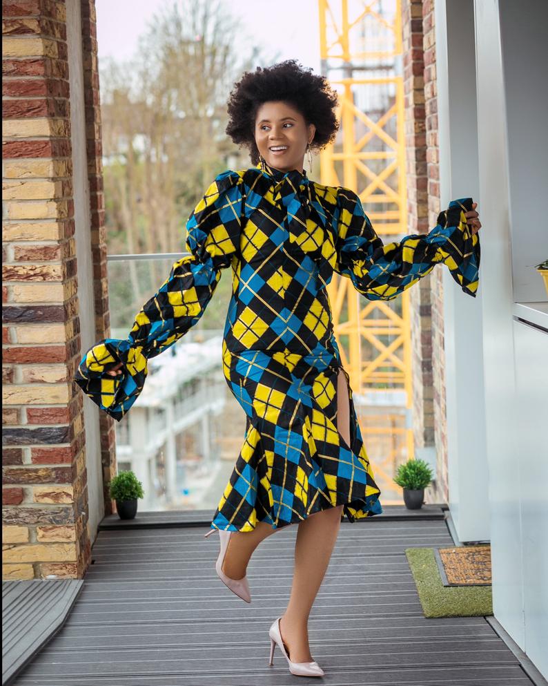 Fola African print dress