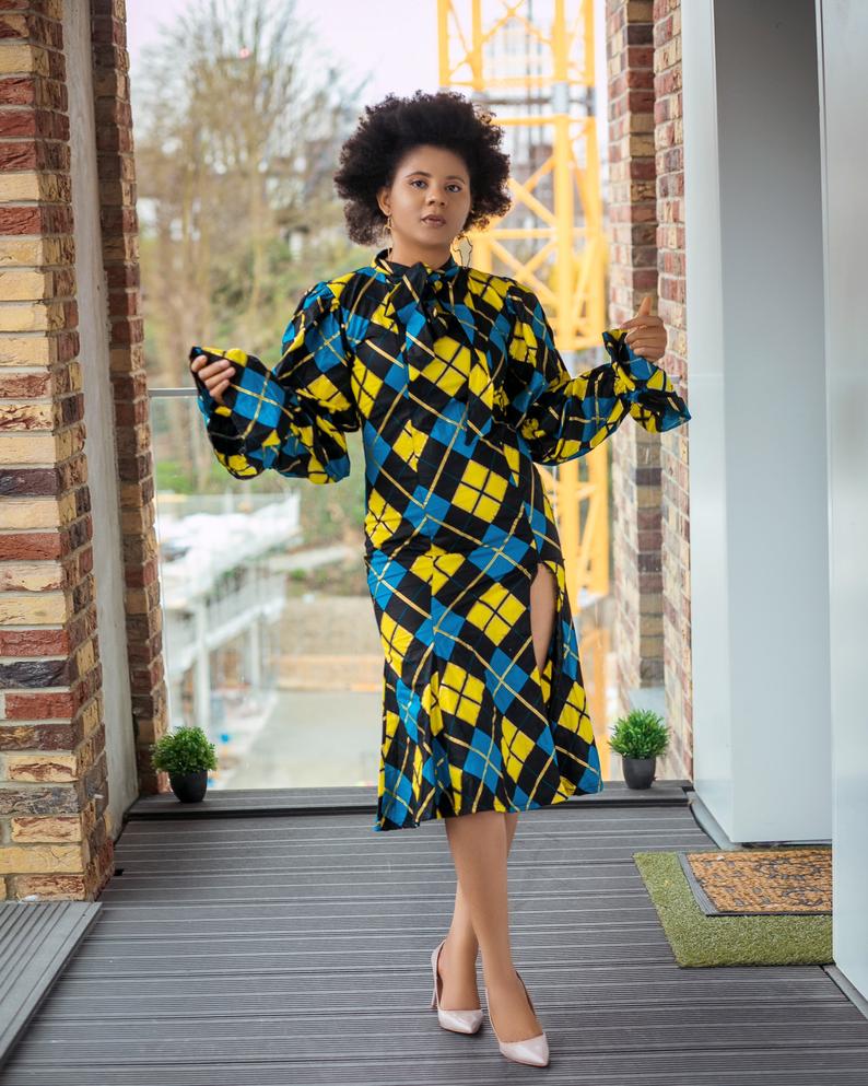 Fola African print dress