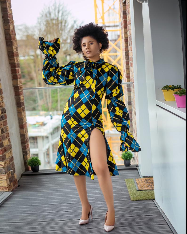 Fola African print dress