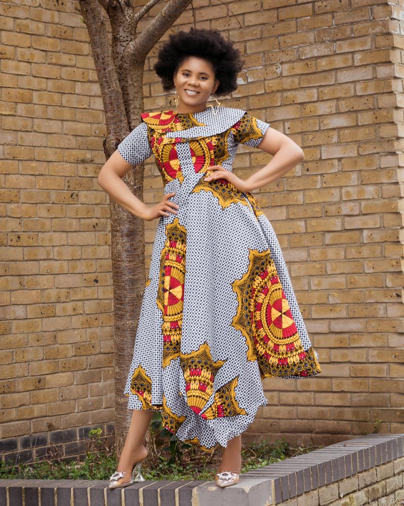 Yetunde African print dress