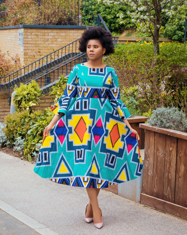Kefilwe African print dress