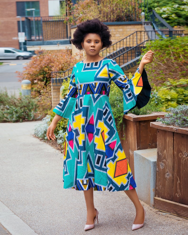 Kefilwe African print dress