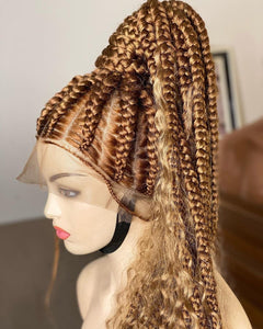 Goddess Conrow braids wig, Full lace braids,Goddess braided wig, Goddess stitch conrow braid wig, Bohemian braids, Boho braids, Updo conrow