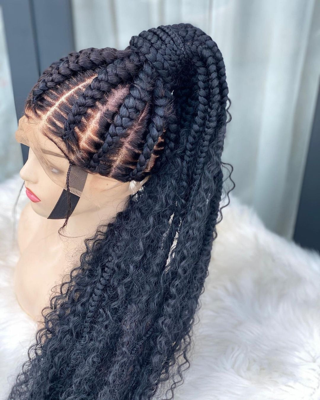 Goddess Conrow braids wig, Full lace braids,Goddess braided wig, Goddess stitch conrow braid wig, Bohemian braids, Boho braids, Updo conrow