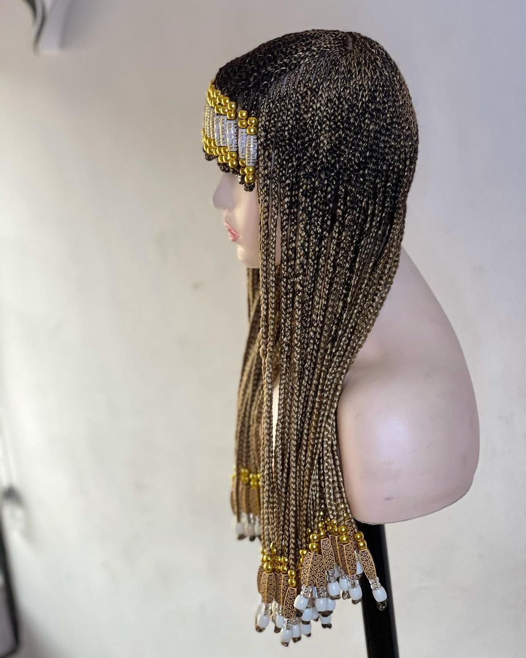 Beyonce inspired braids wig with bangs, Conrow Box braid wig, Feeding braids wig, braided wig, Conrow braided wig, Gypsy boho braids