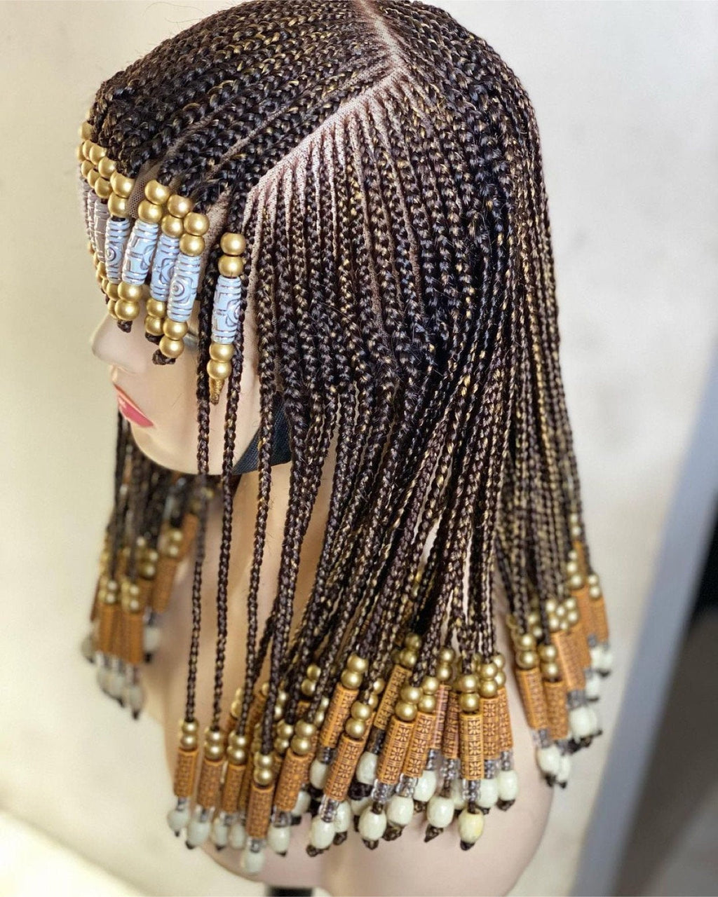 Beyonce inspired braids wig with bangs, Conrow Box braid wig, Feeding braids wig, braided wig, Conrow braided wig, Gypsy boho braids