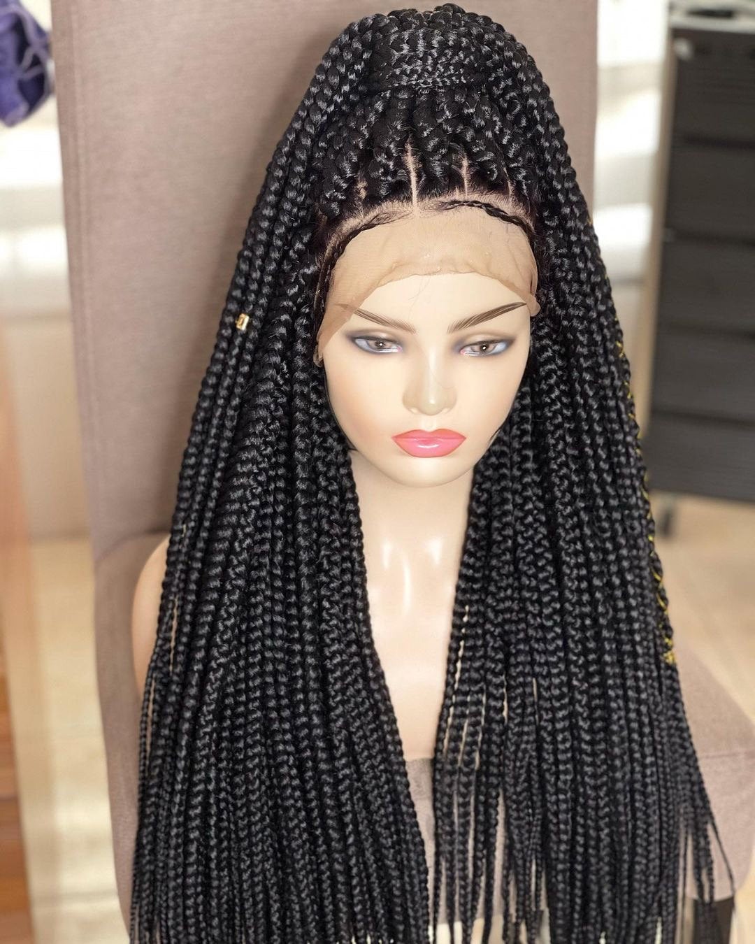 Jumbo Box braid wig, Large box braid wig, Box braided wig, Jumbo braids wig, Bohemian braids, Gypsy Boho braids, Braid wig for black women