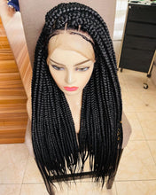 Load image into Gallery viewer, Jumbo Box braid wig, Large box braid wig, Box braided wig, Jumbo braids wig, Bohemian braids, Gypsy Boho braids, Braid wig for black women