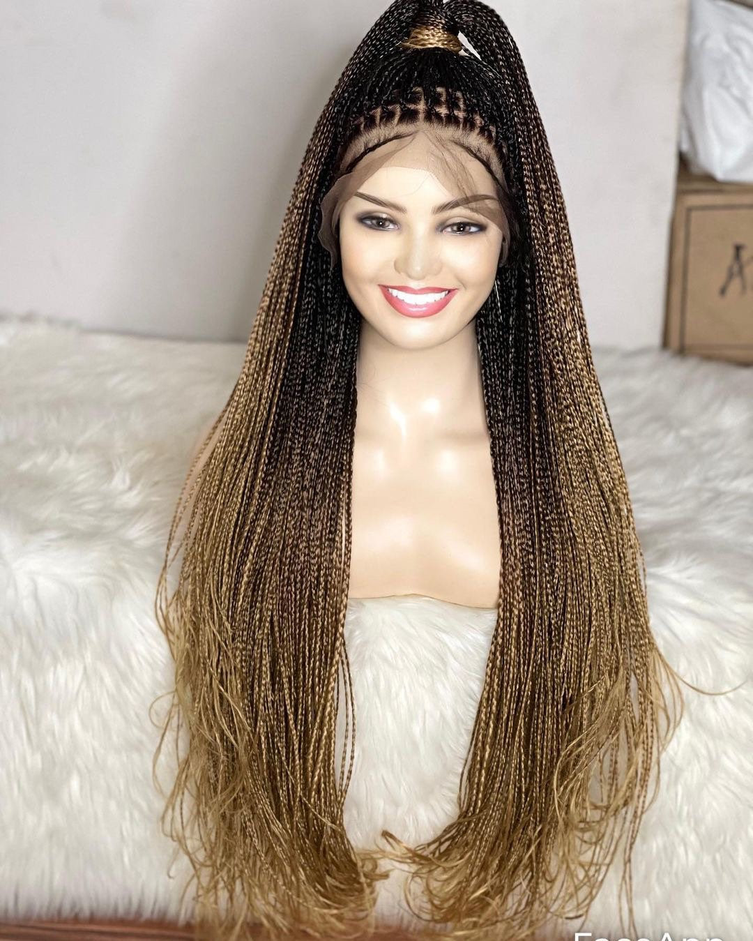 Knotless micro braids, Knotless braided wig, Full lace wig, Knotless braids wig, Box braid wig, Knotless box braid wig for black women