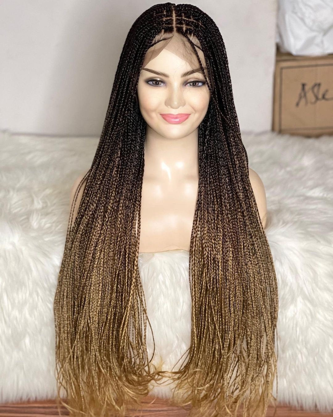 Knotless Braid Wig, Lace Frontal Braid Wig, Boho Braids, Bohemian Braid  Wig, Wigs for Black Women, Braided Wig, Knotless Hair 