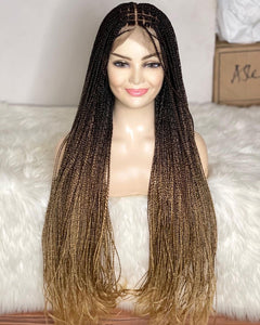 Knotless micro braids, Knotless braided wig, Full lace wig, Knotless braids wig, Box braid wig, Knotless box braid wig for black women