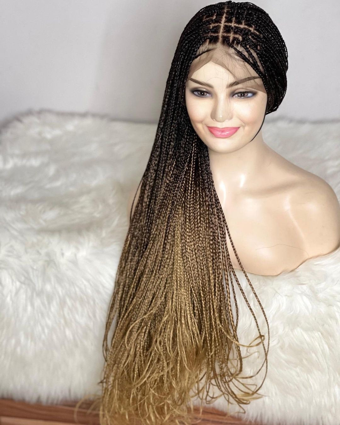 Long Micro Braid Braided Wig, Lace Front Wig, Full Lace Wig, Frontal Wig, Braid  Wig, Braided Lace Wigs, Micro Braids Full Lace Wig -  Israel