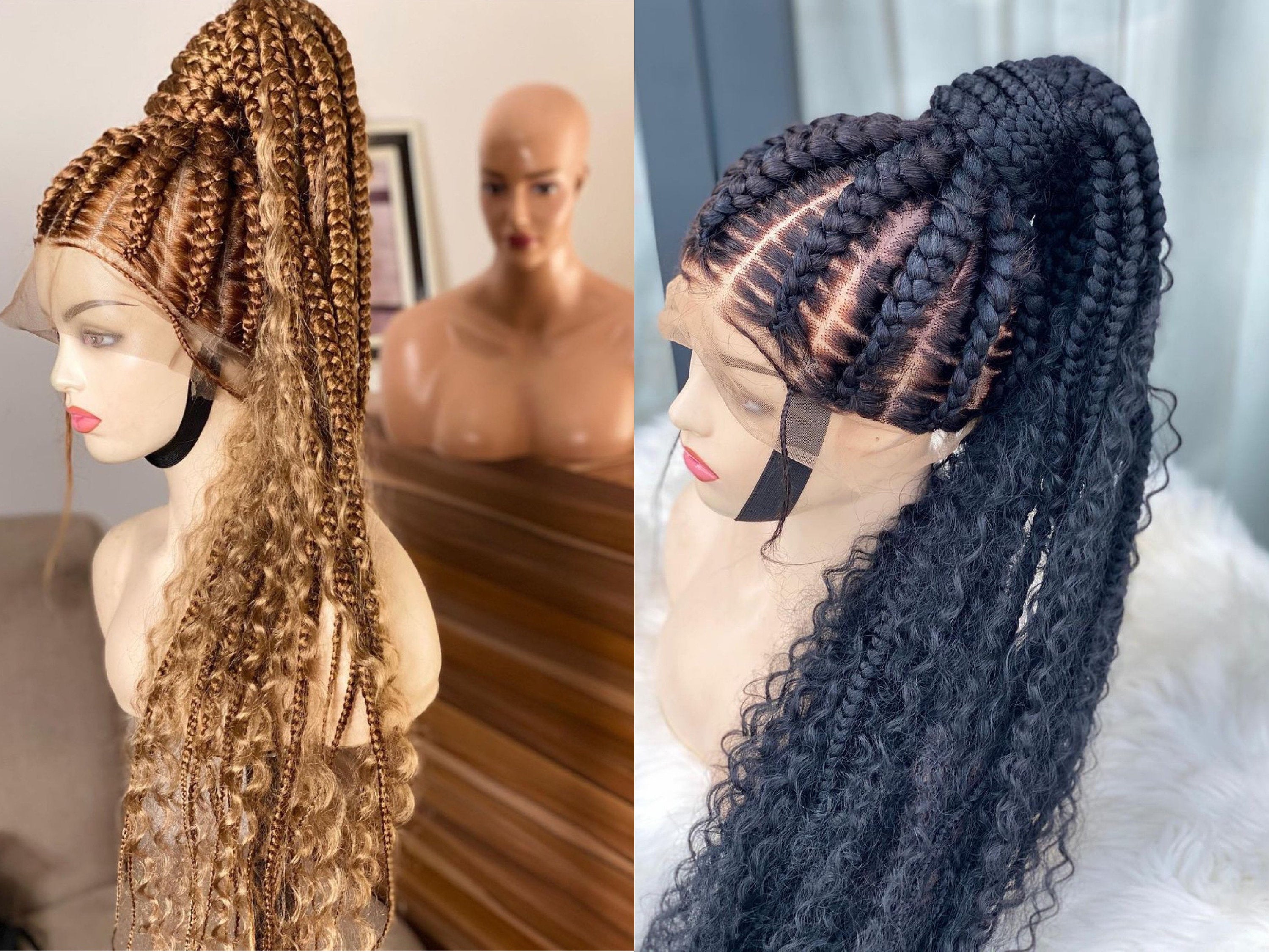 Goddess Conrow braids wig, Full lace braids,Goddess braided wig, Goddess stitch conrow braid wig, Bohemian braids, Boho braids, Updo conrow