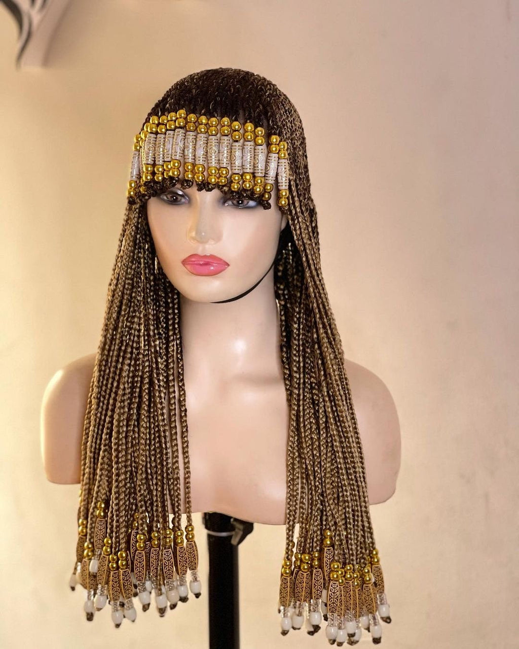 Beyonce inspired braids wig with bangs, Conrow Box braid wig, Feeding braids wig, braided wig, Conrow braided wig, Gypsy boho braids