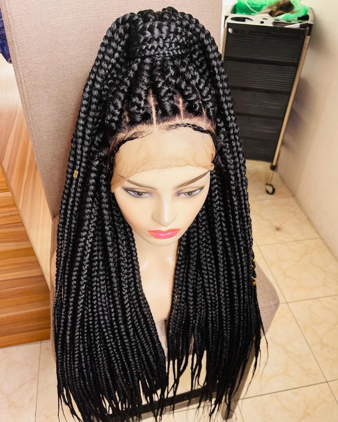 Jumbo Box braid wig, Large box braid wig, Box braided wig, Jumbo braids wig, Bohemian braids, Gypsy Boho braids, Braid wig for black women