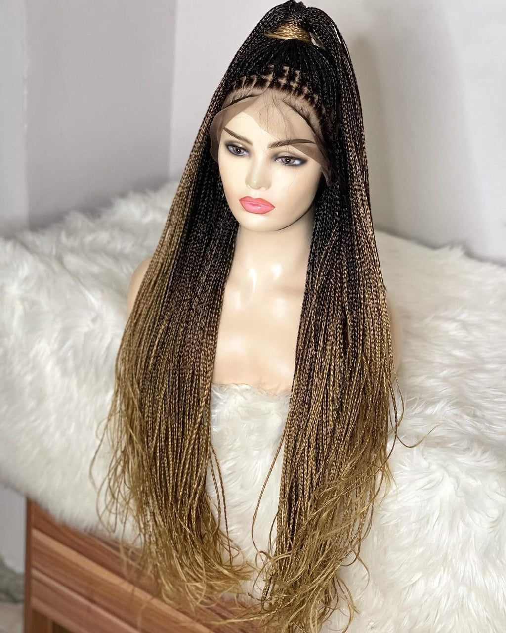 Knotless micro braids, Knotless braided wig, Full lace wig, Knotless braids wig, Box braid wig, Knotless box braid wig for black women
