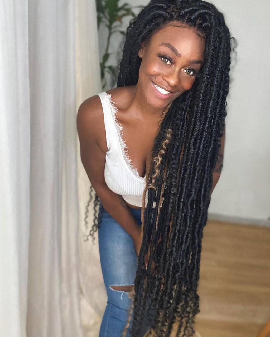 Goddess locs wig, Faux locs wig, Goddess locs, Dread locs wig, dreadlocks wig, goddess locs, boho locs, textured locs for black women