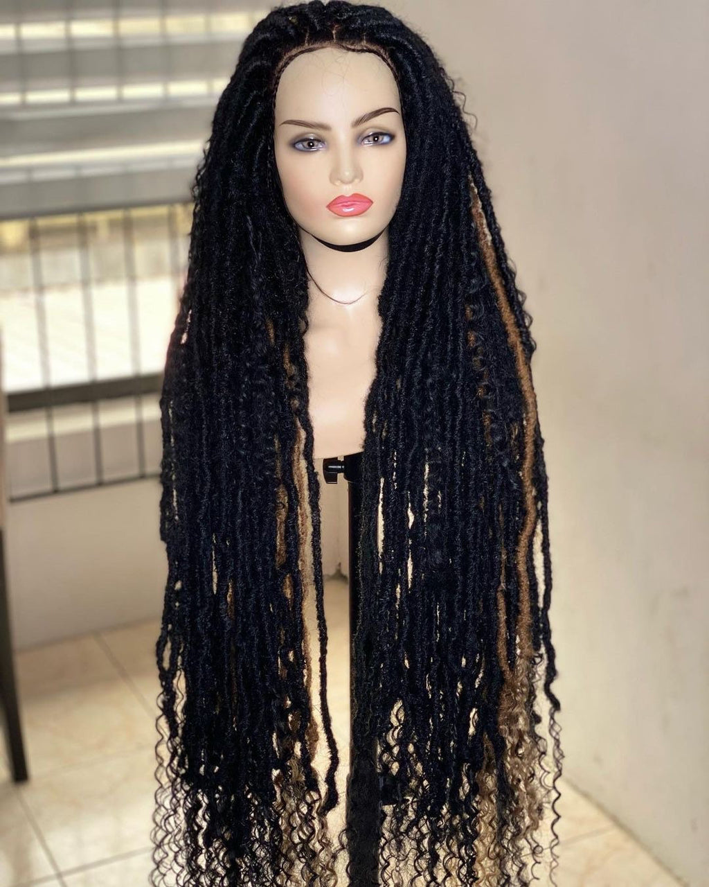 Goddess locs wig, Faux locs wig, Goddess locs, Dread locs wig, dreadlocks wig, goddess locs, boho locs, textured locs for black women