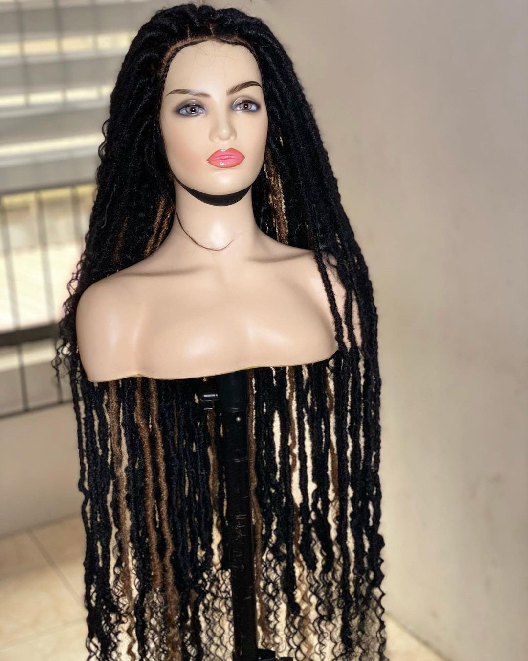 Goddess locs wig, Faux locs wig, Goddess locs, Dread locs wig, dreadlocks wig, goddess locs, boho locs, textured locs for black women