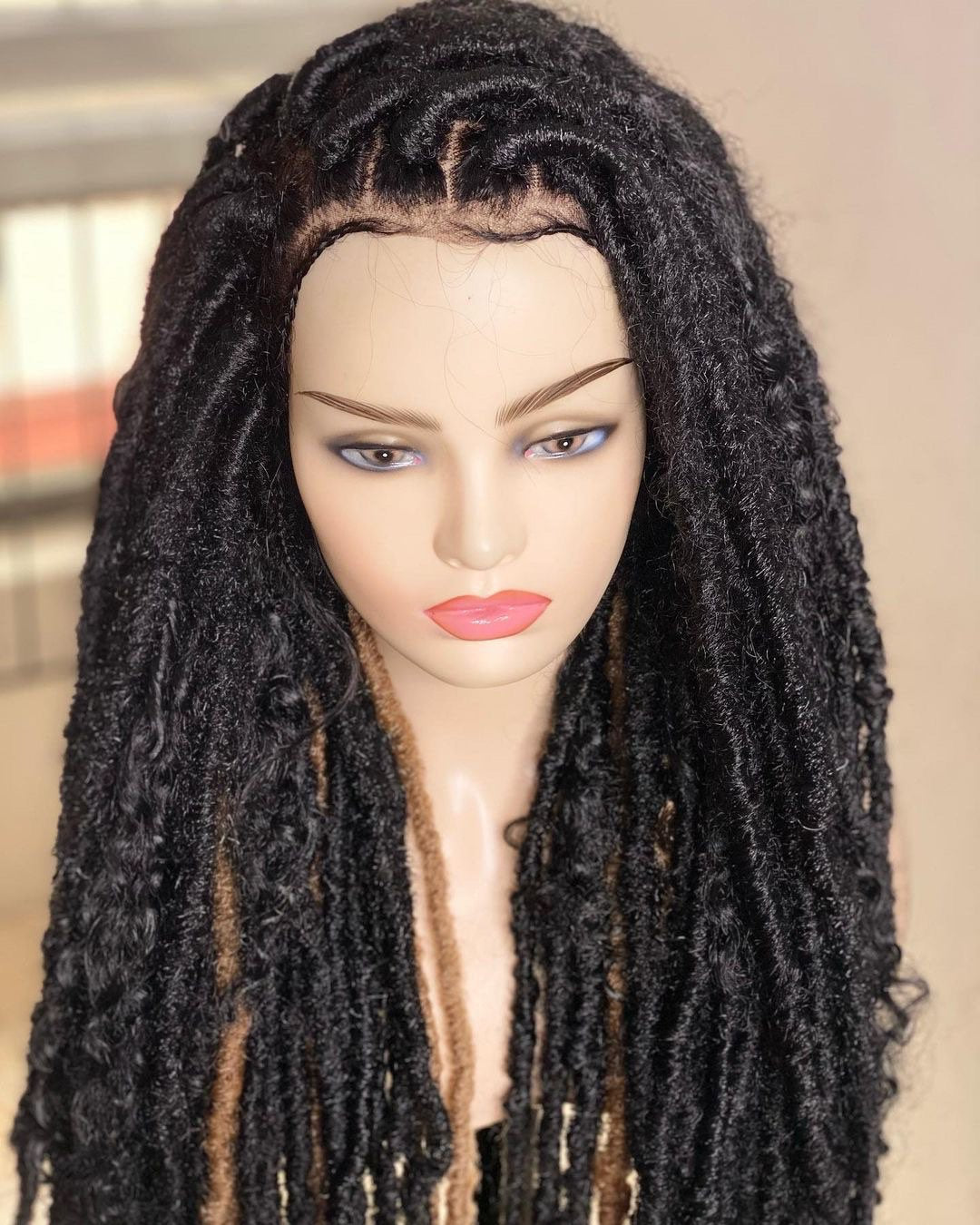 Goddess locs wig, Faux locs wig, Goddess locs, Dread locs wig, dreadlocks wig, goddess locs, boho locs, textured locs for black women