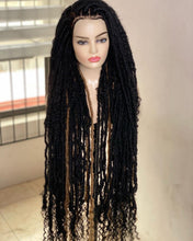 Load image into Gallery viewer, Goddess locs wig, Faux locs wig, Goddess locs, Dread locs wig, dreadlocks wig, goddess locs, boho locs, textured locs for black women