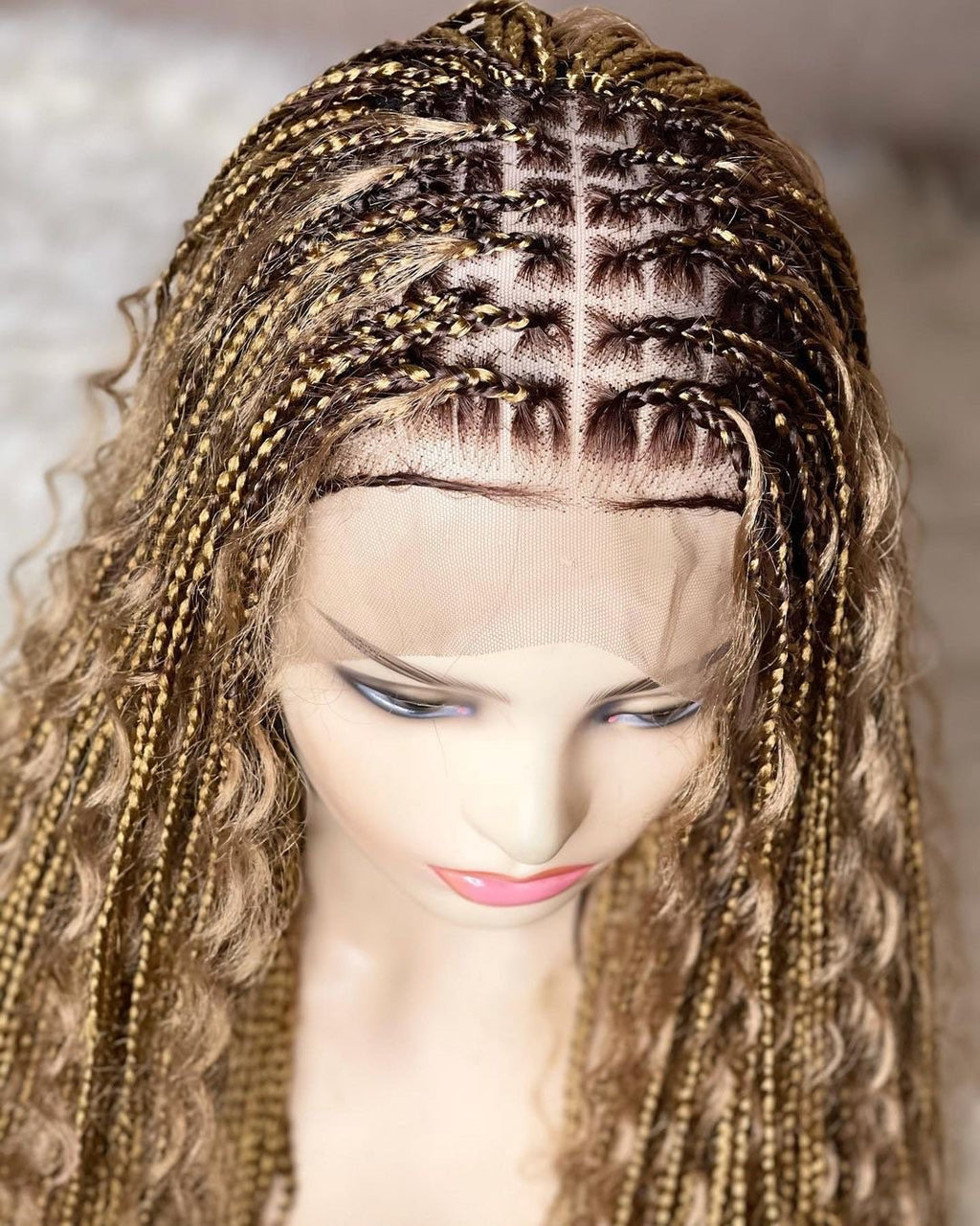 Goddess braid wig, Goddess braided wig, Box braid wig, Custom braid wig, Knotless braided wig, Bohemian braids, Boho braids