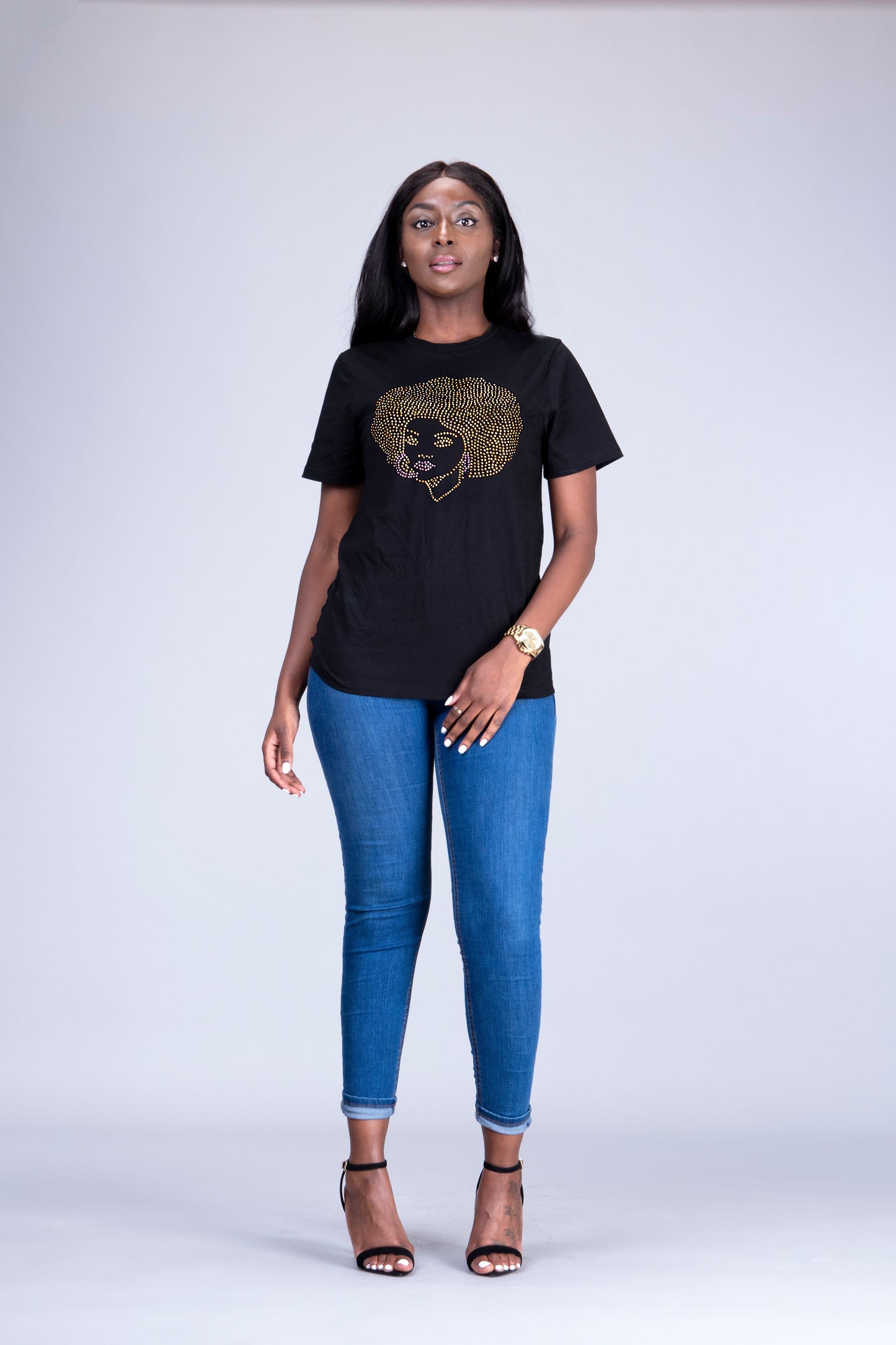 Afro girl African T-shirt - Afrothrone