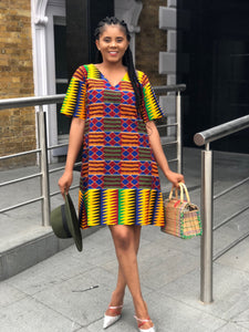 Nwando Kente Tunic/shift dress - Afrothrone