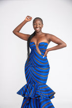 Load image into Gallery viewer, Yetunde Corset African Print Mermaid Dress