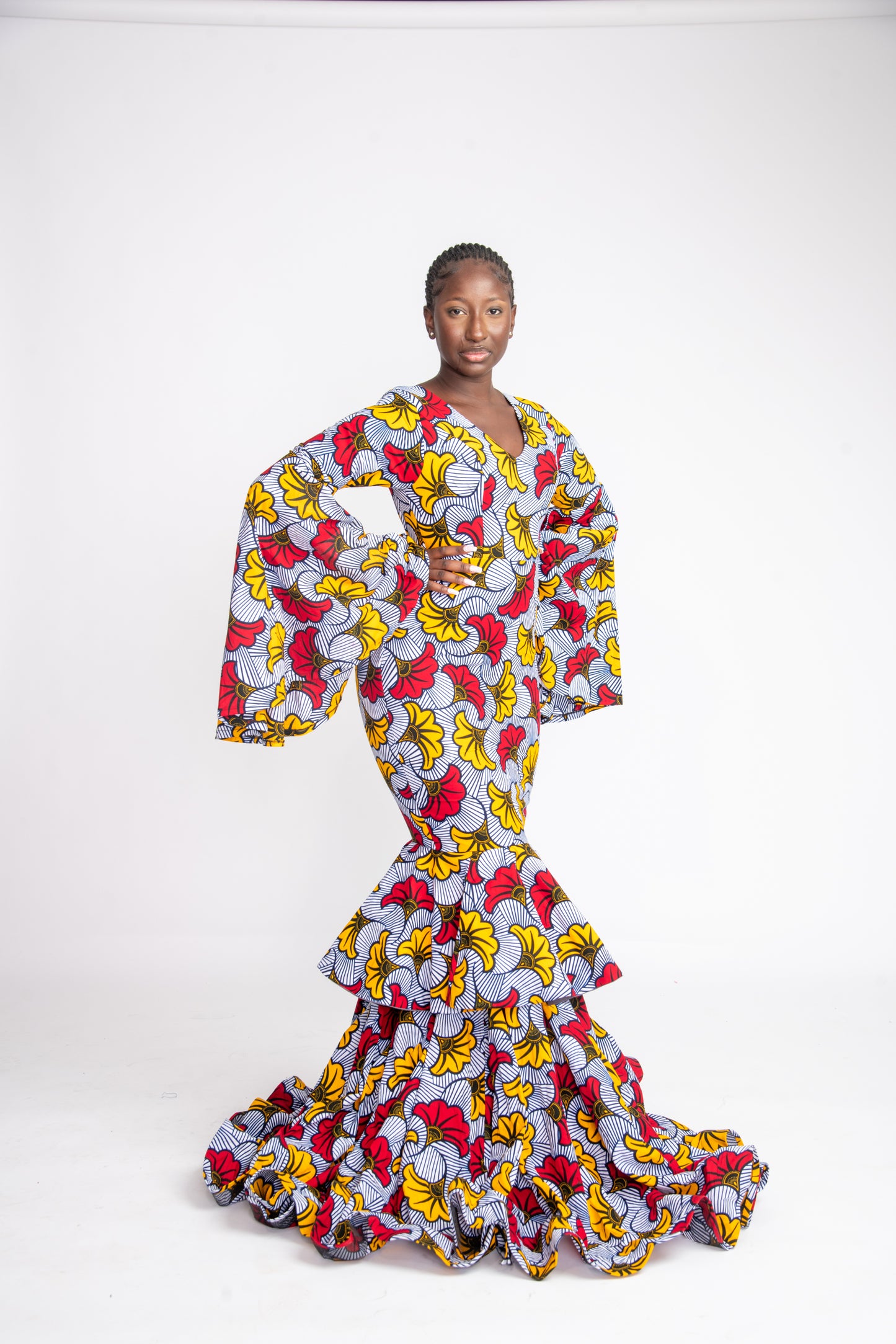 Arike African Print Mermaid Dress
