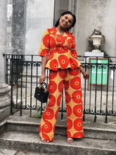 Load image into Gallery viewer, Afoma African print wax Ankara wide leg pants / trousers - Afrothrone