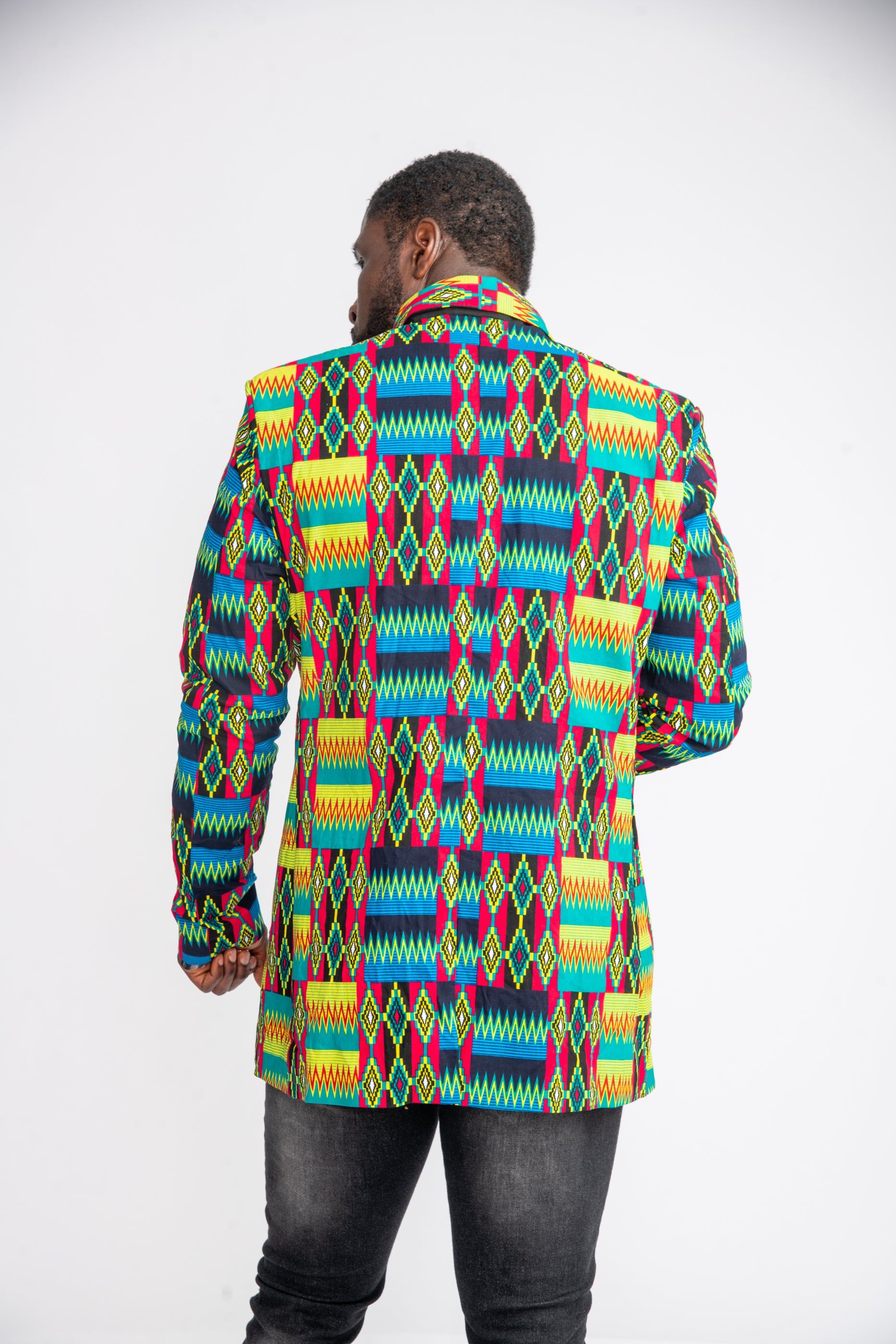 Seun Men African print Jacket