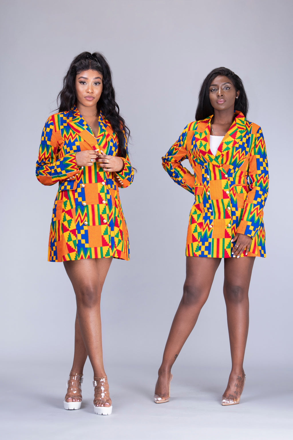Efya African Print kente 2 piece suit / blazer dress - Afrothrone