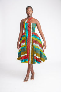 Ada Midi African Print Dress