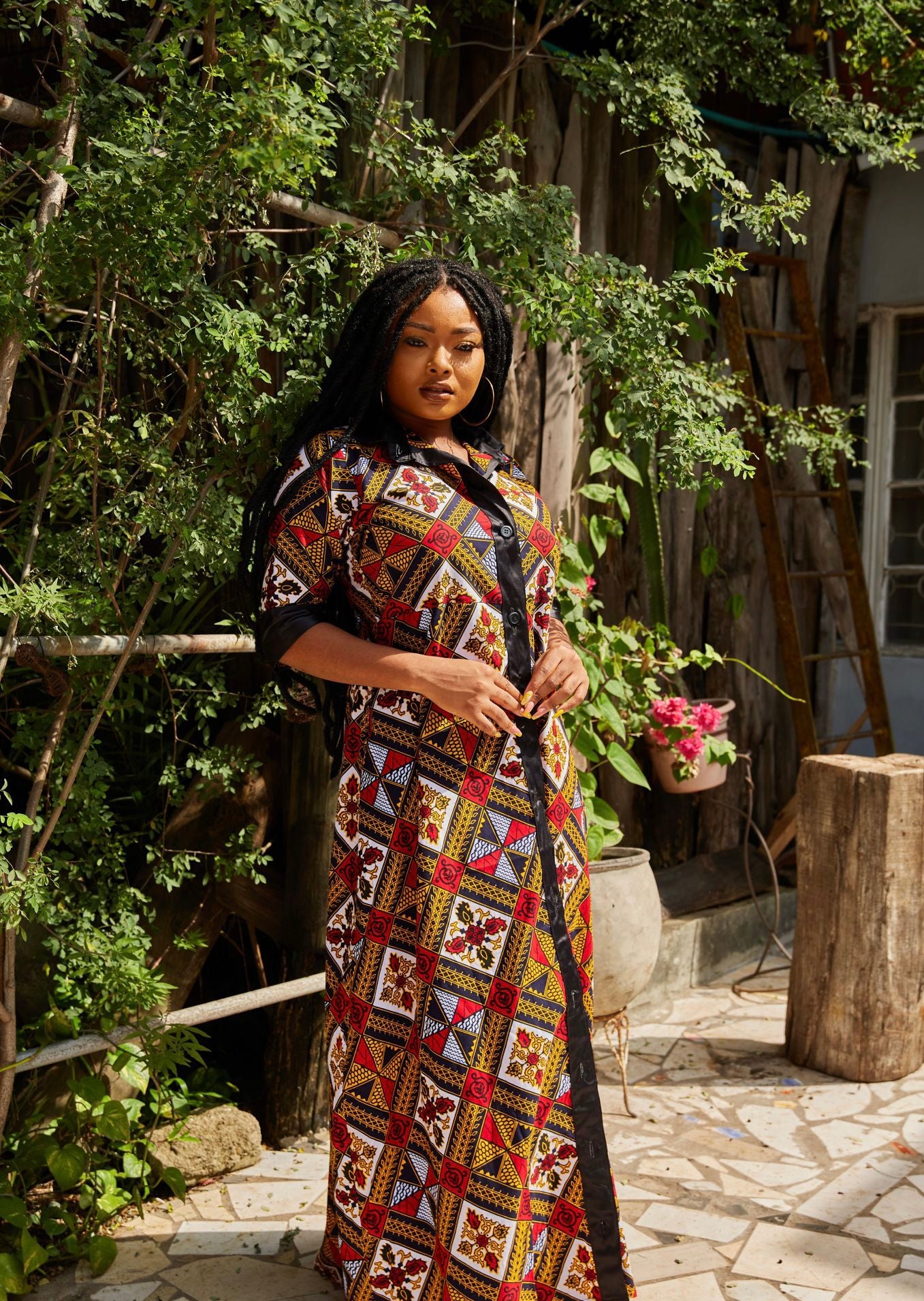 Felicia African print dress