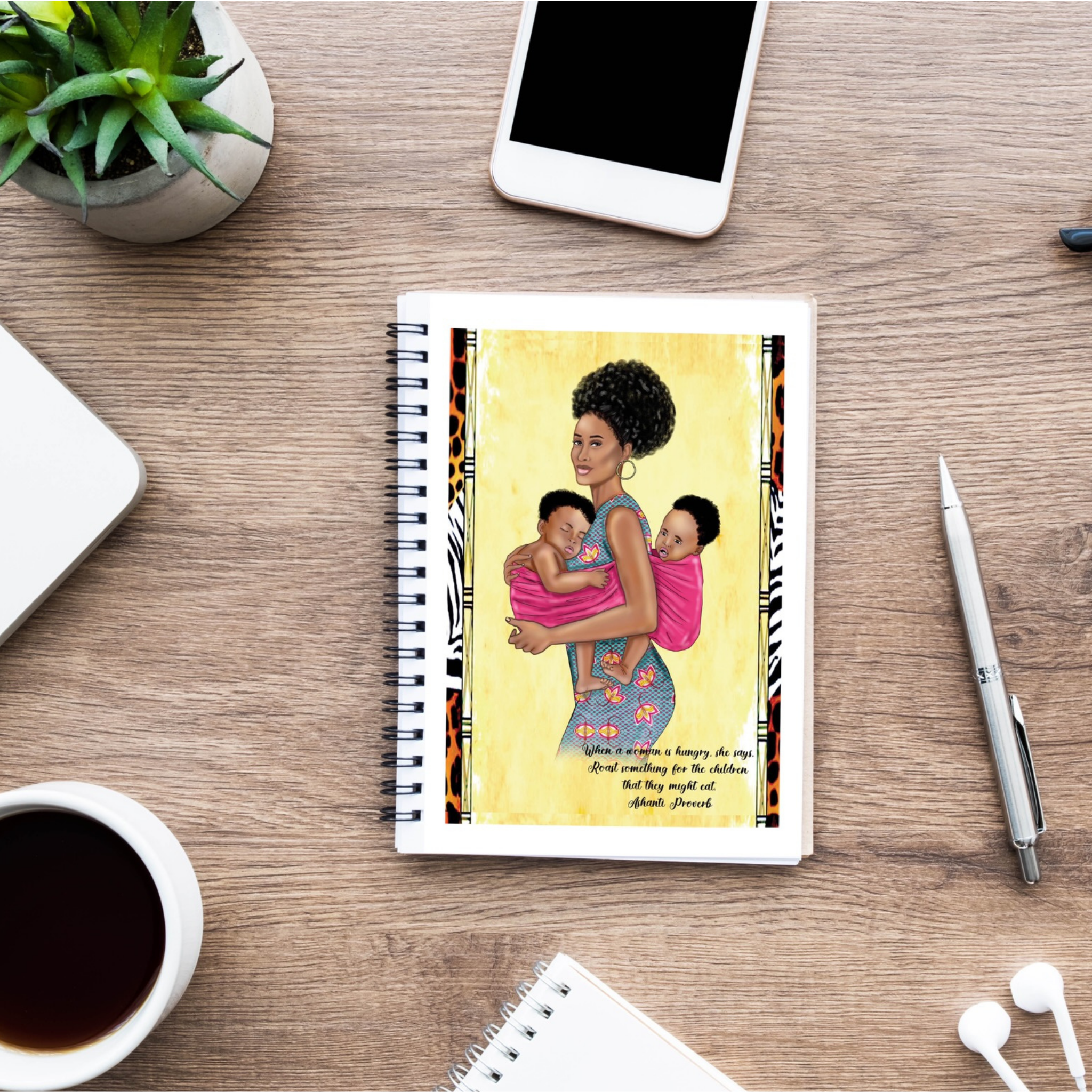 African proverb inspirational Journal wire notebooks