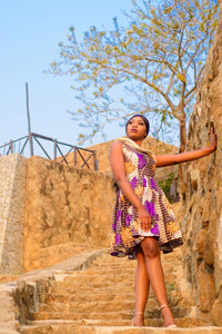 NEW IN Asabe African print skater dress - Afrothrone