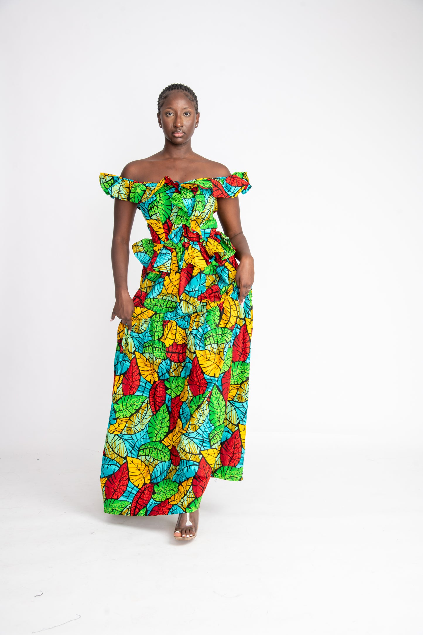 Nzube African Print Maxi Dress
