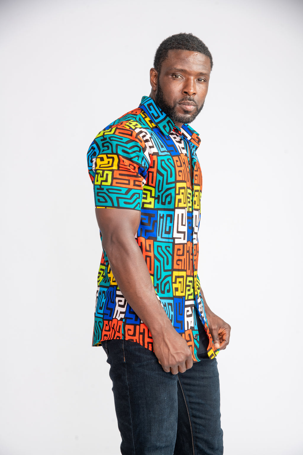 Yomi Men African Print Shirt