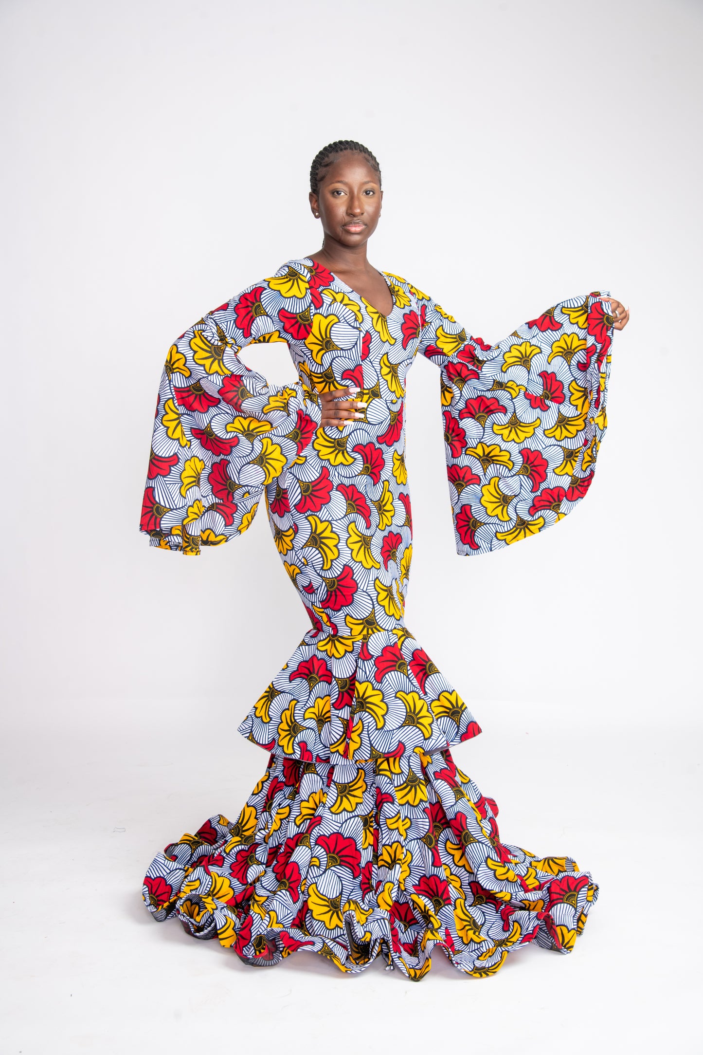 Arike African Print Mermaid Dress