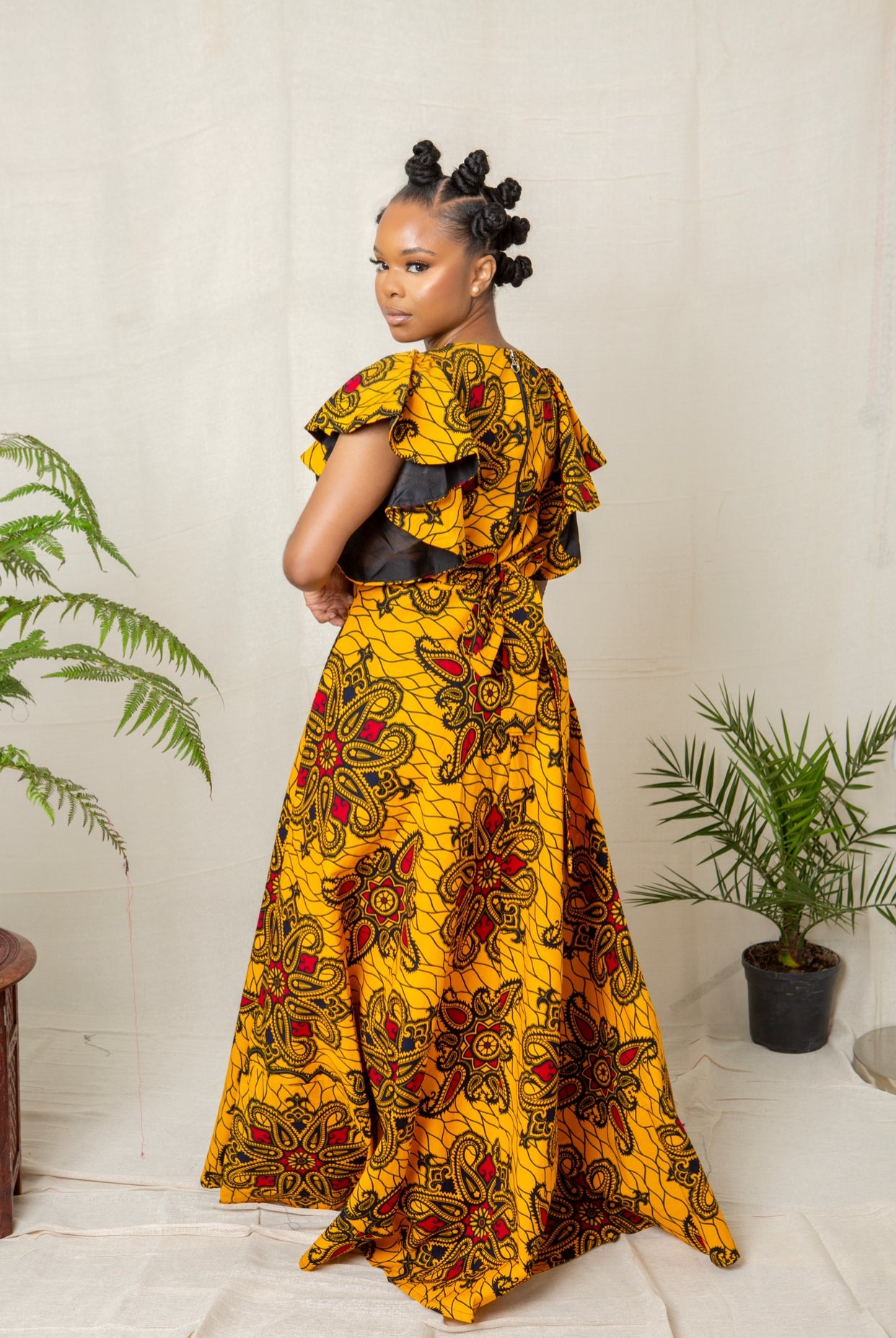 SUSU African Print Maxi Dress